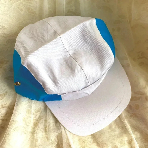 Unisex Boys/Girls Kids Blue & White Cotton Baseball Hat Cap with Front pouch - Picture 6 of 6